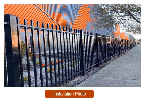 Industrial security fence installation photo