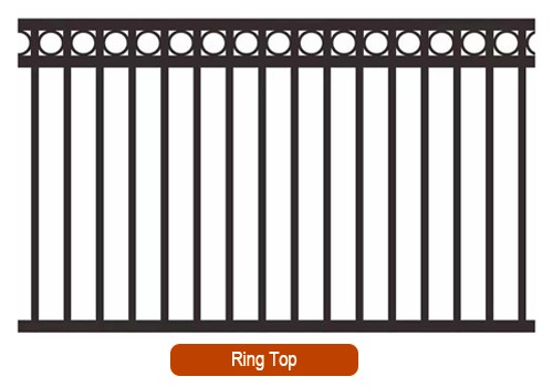 Ring Top tubular fence style