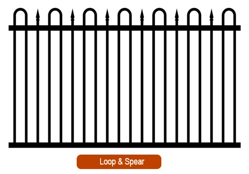 Loop & Spear tubular fence style