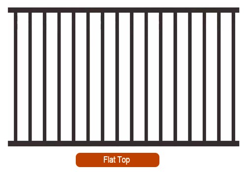 Flat Top tubular fence style