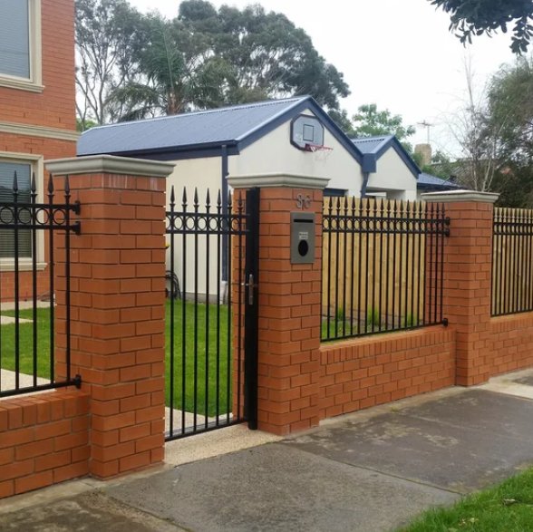 Custom steel gate installation