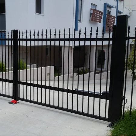 Custom steel gate installation